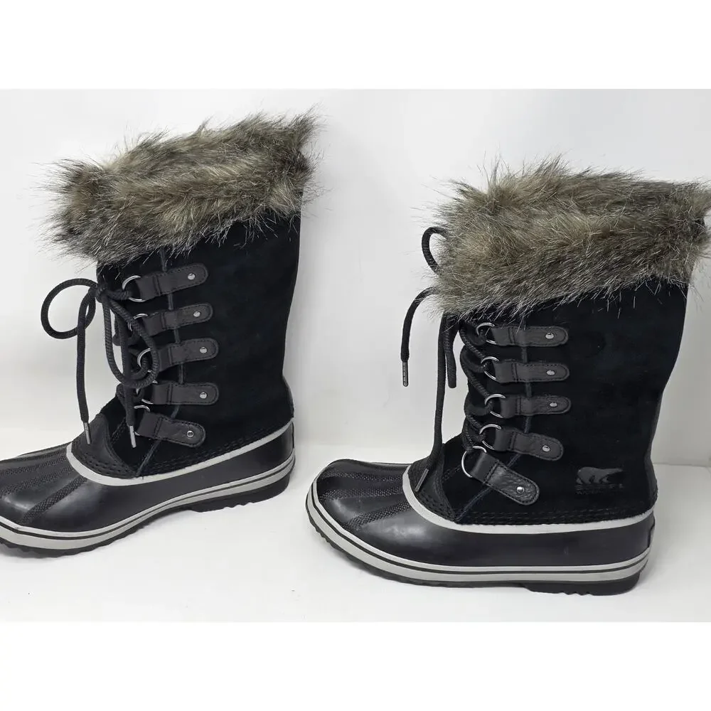 Sorel Joan of Arctic Women's Waterproof Snow Boots Black Quarry Size US 9